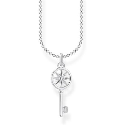 Thomas Sabo Halskette Schlüssel für Damen aus 925er Silber Zirkonia silber Thomas Sabo Halskette Schlüssel für Damen aus 925er Silber Zirkonia silber