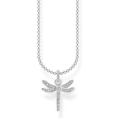 Thomas Sabo Kette Libelle für Damen aus 925er Silber mit Zirkonia silber Thomas Sabo Kette Libelle für Damen aus 925er Silber mit Zirkonia silber