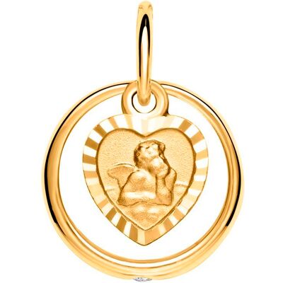Unique Taufring 333er Gold Zirkonia Engelsanhänger gold Unique Taufring 333er Gold Zirkonia Engelsanhänger gold