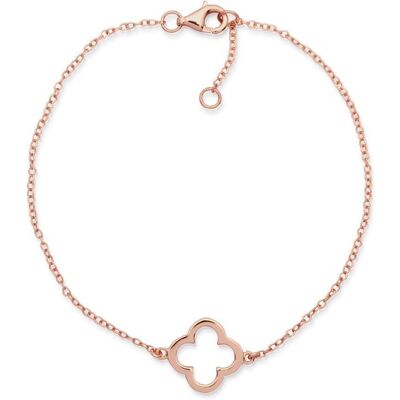 lanii Rosé-vergoldetes 925 Silberarmband mit Anhänger rosé lanii Rosé-vergoldetes 925 Silberarmband mit Anhänger rosé
