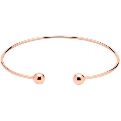 lanii Offener Armreif aus rosévergoldetem 925er Silber rosé lanii Offener Armreif aus rosévergoldetem 925er Silber rosé