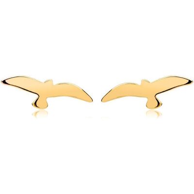 lanii Vogel-Ohrstecker aus vergoldetem 925er Silber gold lanii Vogel-Ohrstecker aus vergoldetem 925er Silber gold