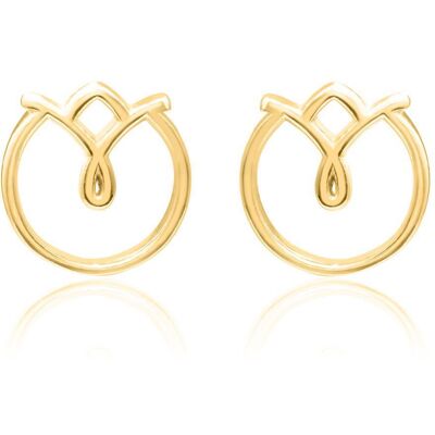 lanii Florale Ohrstecker für Damen aus 925er Silber, gold gold lanii Florale Ohrstecker für Damen aus 925er Silber, gold gold