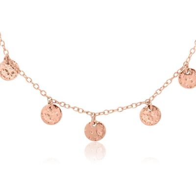 lanii Kette mit runden Anhängern 925er Silber rosévergoldet rosé lanii Kette mit runden Anhängern 925er Silber rosévergoldet rosé