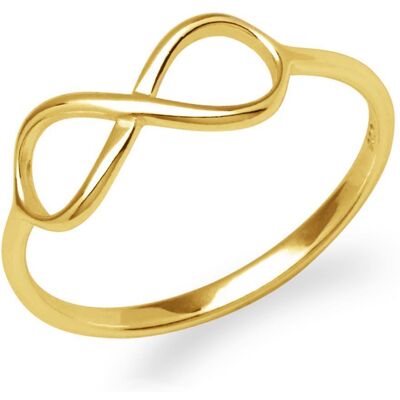lanii Ring Unendlichkeitssymbol 925er Silber vergoldet lanii Ring Unendlichkeitssymbol 925er Silber vergoldet