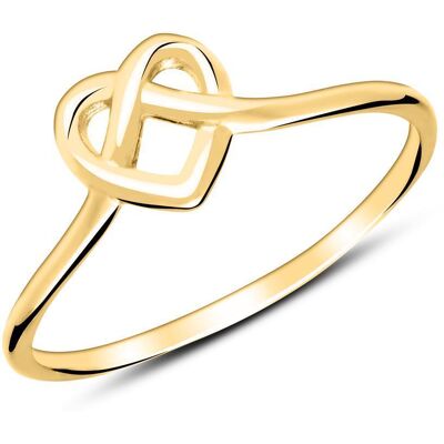 lanii Herzring aus vergoldetem Sterlingsilber lanii Herzring aus vergoldetem Sterlingsilber
