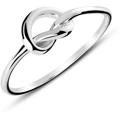 lanii Ring Verschlungenes Herz aus Sterlingsilber lanii Ring Verschlungenes Herz aus Sterlingsilber