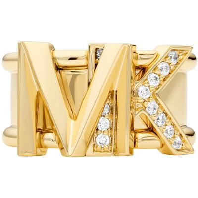 Michael Kors Ring für Damen aus vergoldetem Messing mit Zirkonia gold Michael Kors Ring für Damen aus vergoldetem Messing mit Zirkonia gold