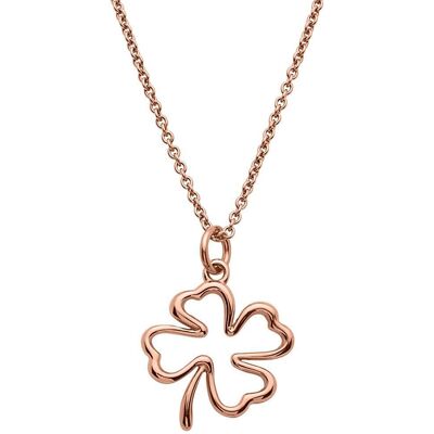 Unique Kette mit Kleeblattanhänger Edelstahl roségold rosé Unique Kette mit Kleeblattanhänger Edelstahl roségold rosé