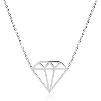 Unique Kette Diamant aus Edelstahl silber Unique Kette Diamant aus Edelstahl silber