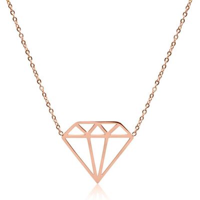 Unique Kette Diamant aus rosévergoldetem Edelstahl rosé Unique Kette Diamant aus rosévergoldetem Edelstahl rosé