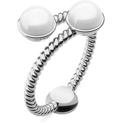 Paul Hewitt Ring Rope Pearl für Damen aus Edelstahl mit Perlen silber Paul Hewitt Ring Rope Pearl für Damen aus Edelstahl mit Perlen silber