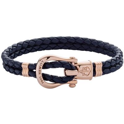 Paul Hewitt Armband Phinity aus marineblauem Leder blau Paul Hewitt Armband Phinity aus marineblauem Leder blau