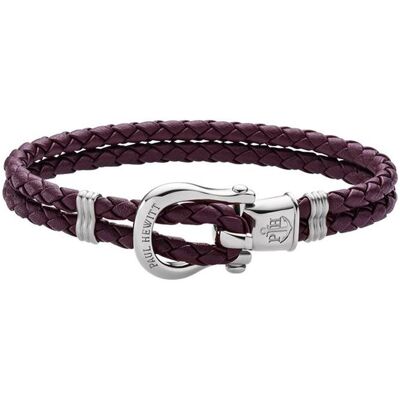 Paul Hewitt Beerenfarbiges Phinity Armband aus Leder lila Paul Hewitt Beerenfarbiges Phinity Armband aus Leder lila