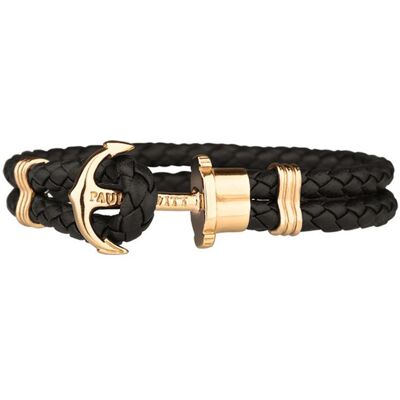 Paul Hewitt Phrep Armband Leder gold schwarz Paul Hewitt Phrep Armband Leder gold schwarz