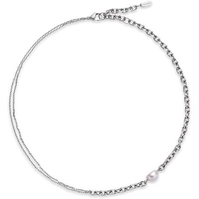 Paul Hewitt Choker Treasure Duo aus Edelstahl mit Perle silber Paul Hewitt Choker Treasure Duo aus Edelstahl mit Perle silber