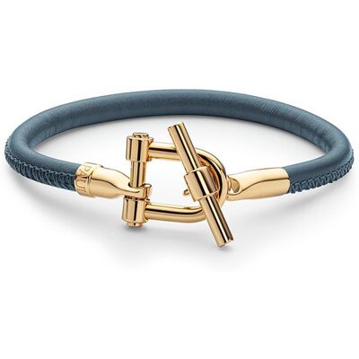 Paul Hewitt T-Shackle Armband aus Leder, petrol blau Paul Hewitt T-Shackle Armband aus Leder, petrol blau