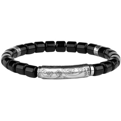 Police Herren Armband Denali aus Hämatit und Edelstahl schwarz Police Herren Armband Denali aus Hämatit und Edelstahl schwarz