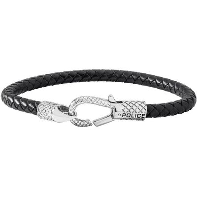 Police Schwarzes Lederarmband Niland für Herren schwarz Police Schwarzes Lederarmband Niland für Herren schwarz