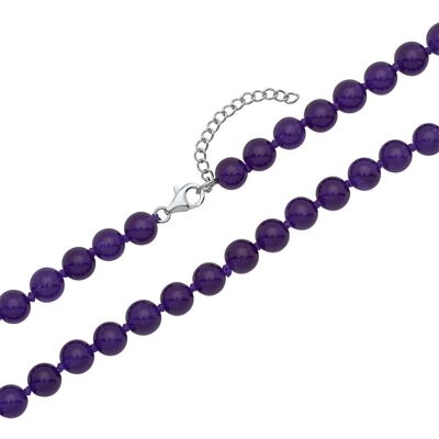Unique Lila Jadekette aus 8mm facettierten Perlen Unique Lila Jadekette aus 8mm facettierten Perlen