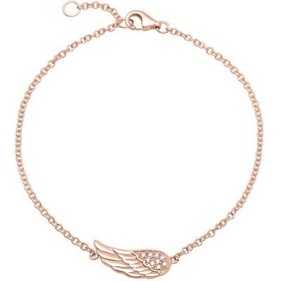 Unique 925er Silberarmband rosévergoldet Engelsflügel rosé Unique 925er Silberarmband rosévergoldet Engelsflügel rosé