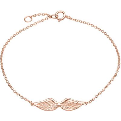 Unique Armband 925er Silber roségold Flügelanhänger rosé Unique Armband 925er Silber roségold Flügelanhänger rosé