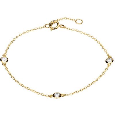 Unique Armband aus vergoldetem 925er Silber mit Zirkonia gold Unique Armband aus vergoldetem 925er Silber mit Zirkonia gold