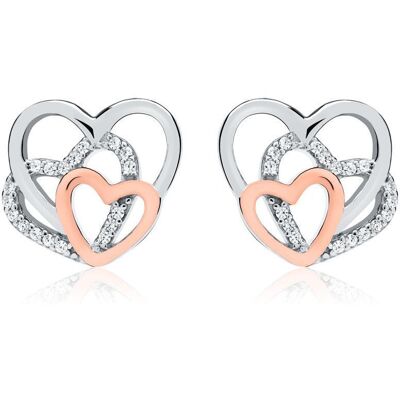 Unique Ohrstecker Herzen 925er Silber rosé Zirkonia silber-rosé Unique Ohrstecker Herzen 925er Silber rosé Zirkonia silber-rosé