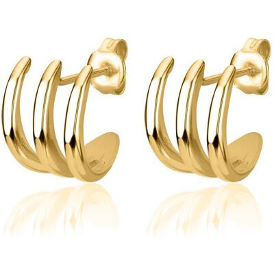 Unique Creolen für Damen aus vergoldetem Sterlingsilber gold Unique Creolen für Damen aus vergoldetem Sterlingsilber gold
