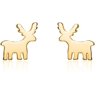 Unique Rentier Ohrstecker aus vergoldetem 925er Silber gold Unique Rentier Ohrstecker aus vergoldetem 925er Silber gold