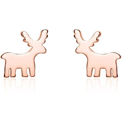 Unique Ohrstecker Rentiere aus rosévergoldetem Sterlingsilber rosé Unique Ohrstecker Rentiere aus rosévergoldetem Sterlingsilber rosé