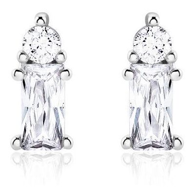 Unique Damen Ohrstecker aus Sterlingsilber mit Zirkonia silber Unique Damen Ohrstecker aus Sterlingsilber mit Zirkonia silber