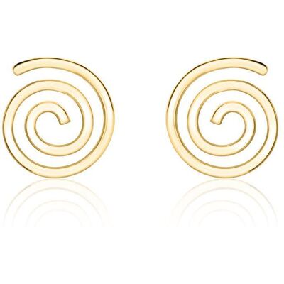 Unique Spiralförmige Ohrstecker aus vergoldetem 925er Silber gold Unique Spiralförmige Ohrstecker aus vergoldetem 925er Silber gold