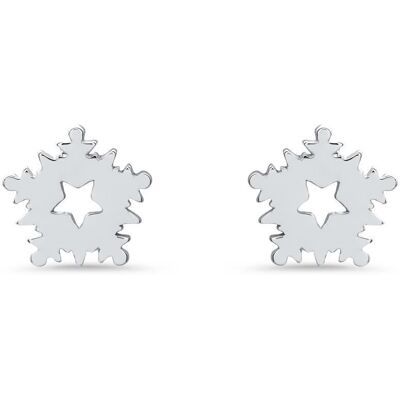 Unique Schneeflocken Ohrstecker für Damen aus 925er Silber silber Unique Schneeflocken Ohrstecker für Damen aus 925er Silber silber