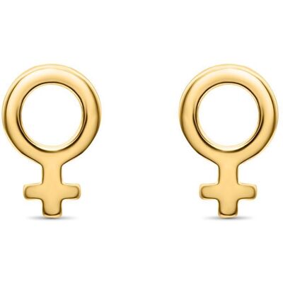Unique Vergoldete 925er Silber Ohrstecker Venussymbol gold Unique Vergoldete 925er Silber Ohrstecker Venussymbol gold