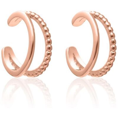 Unique Ohrklemmen für Damen aus 925er Silber, rosé rosé Unique Ohrklemmen für Damen aus 925er Silber, rosé rosé