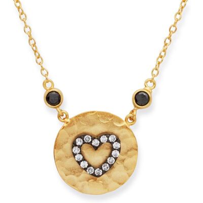 Unique Vergoldete 925 Silberkette mit Herzanhänger gold Unique Vergoldete 925 Silberkette mit Herzanhänger gold