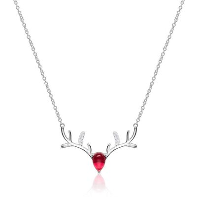 Unique Kette Rentier für Damen aus 925er Silber mit Zirkonia silber Unique Kette Rentier für Damen aus 925er Silber mit Zirkonia silber