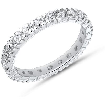 Unique Moderner Silberring mit Zirkonia rhodiniert silber Unique Moderner Silberring mit Zirkonia rhodiniert silber