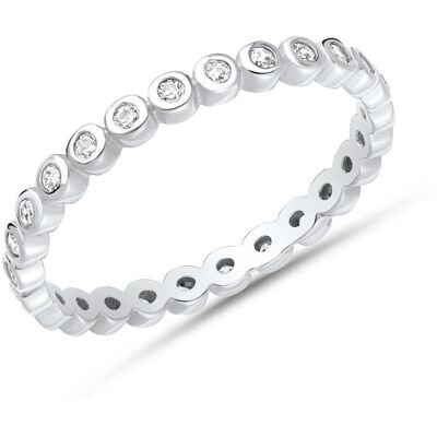 Unique Glamouröser Silberring mit funkelnden Zirkonia Unique Glamouröser Silberring mit funkelnden Zirkonia