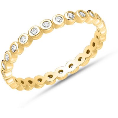 Unique Funkelnder Silberring vergoldet mit Zirkonia Unique Funkelnder Silberring vergoldet mit Zirkonia