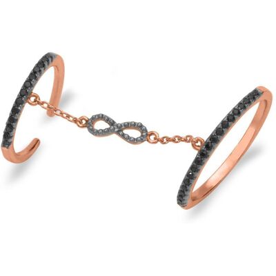 Unique Rosévergoldeter Ring Unendlichkeitssymbol Silber Unique Rosévergoldeter Ring Unendlichkeitssymbol Silber