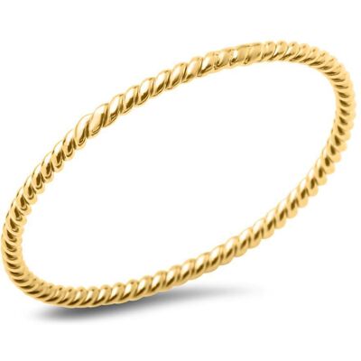 Unique Vergoldeter 925er Silberring für Damen im Kordeldesign gold Unique Vergoldeter 925er Silberring für Damen im Kordeldesign gold