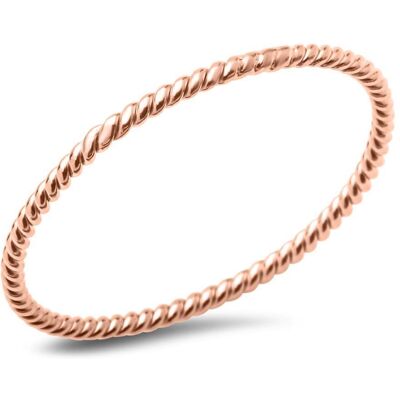Unique Roségoldener Ring gedrehtes Design 925er Silber Unique Roségoldener Ring gedrehtes Design 925er Silber
