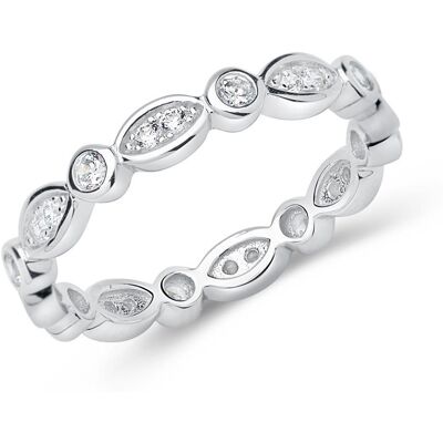 Unique Eternity Ring aus 925er Silber mit Zirkonia Unique Eternity Ring aus 925er Silber mit Zirkonia