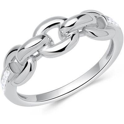 Unique Kettenring 925er silber Chain Design Zirkonia Unique Kettenring 925er silber Chain Design Zirkonia