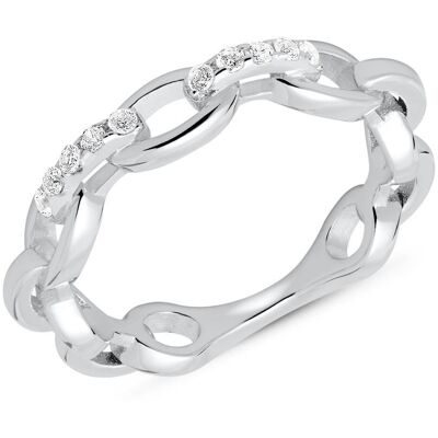 Unique Ring für Damen aus Sterlingsilber mit Zirkonia silber Unique Ring für Damen aus Sterlingsilber mit Zirkonia silber