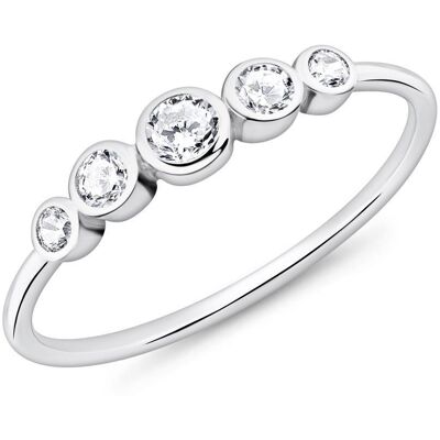 Unique 925er Silberring für Damen mit Zirkonia silber Unique 925er Silberring für Damen mit Zirkonia silber