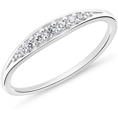 Unique Ring für Damen aus Sterlingsilber mit Zirkonia silber Unique Ring für Damen aus Sterlingsilber mit Zirkonia silber