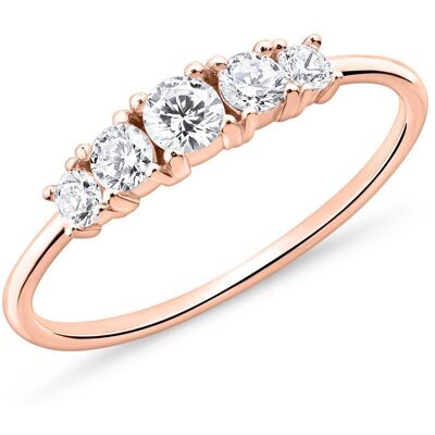 Unique Ring aus rosévergoldetem Sterlingsilber mit Zirkonia rosé Unique Ring aus rosévergoldetem Sterlingsilber mit Zirkonia rosé